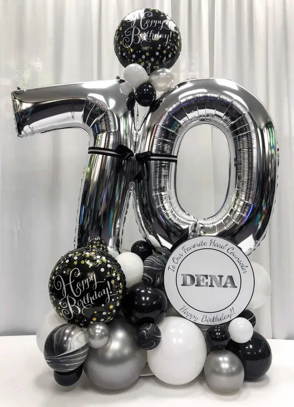 Black and White Birthday Bouquet