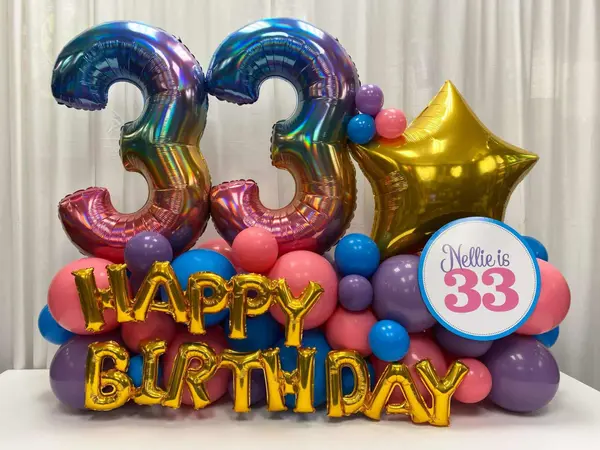Ombre Birthday Balloon Bouquet