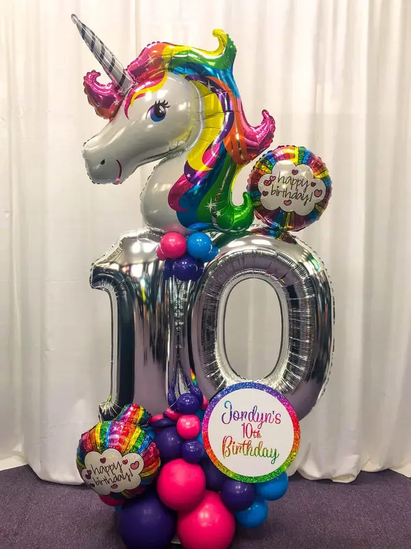Unicorn Birthday Balloon Bouquet