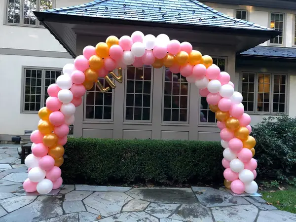 Pink and Gold Balloon Arch
