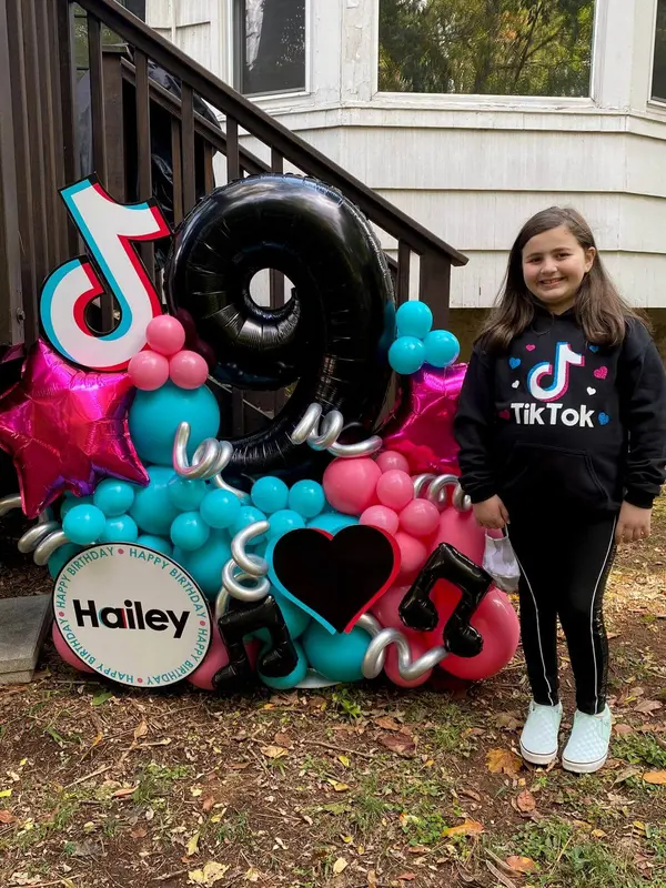 Tik Tok Themed Birthday Balloons