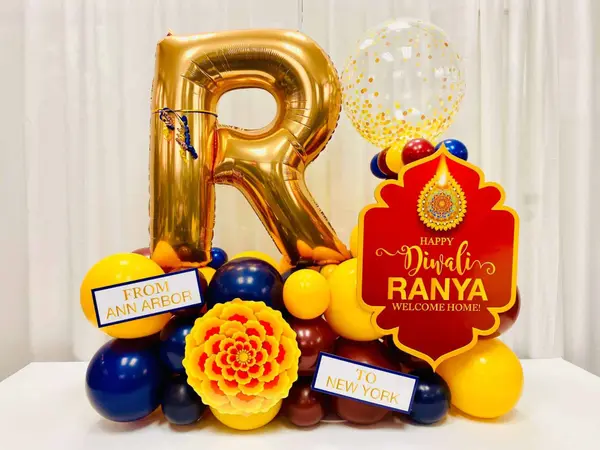 Diwali Themed Balloon Bouquet
