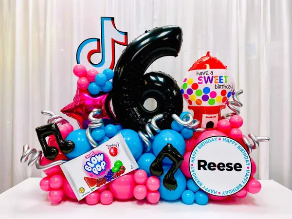 Tik Tok and Candy Themed Balloon Bouquet