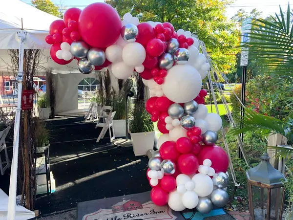 Hot Pink and; White Balloon Garland