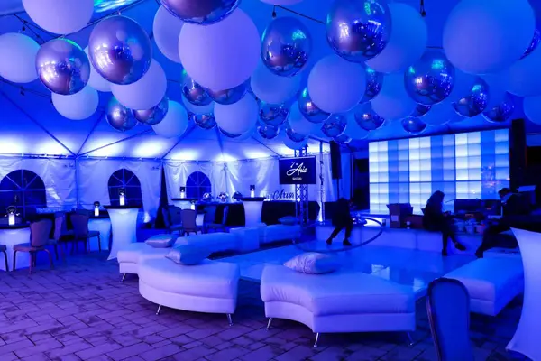 Blue LED Uplighting
