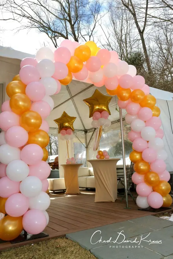 Pink and Gold Balloon Arch