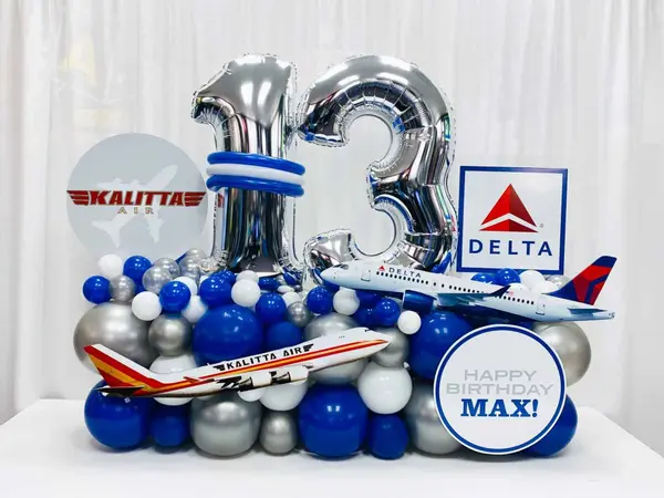 Airplane Theme Fancy Balloon Bouquet