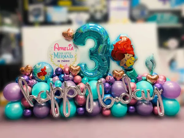 Little Mermaid Theme Fancy Balloon Bouquet