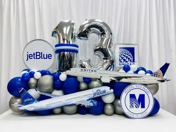 Airplane Theme Fancy Balloon Bouquet