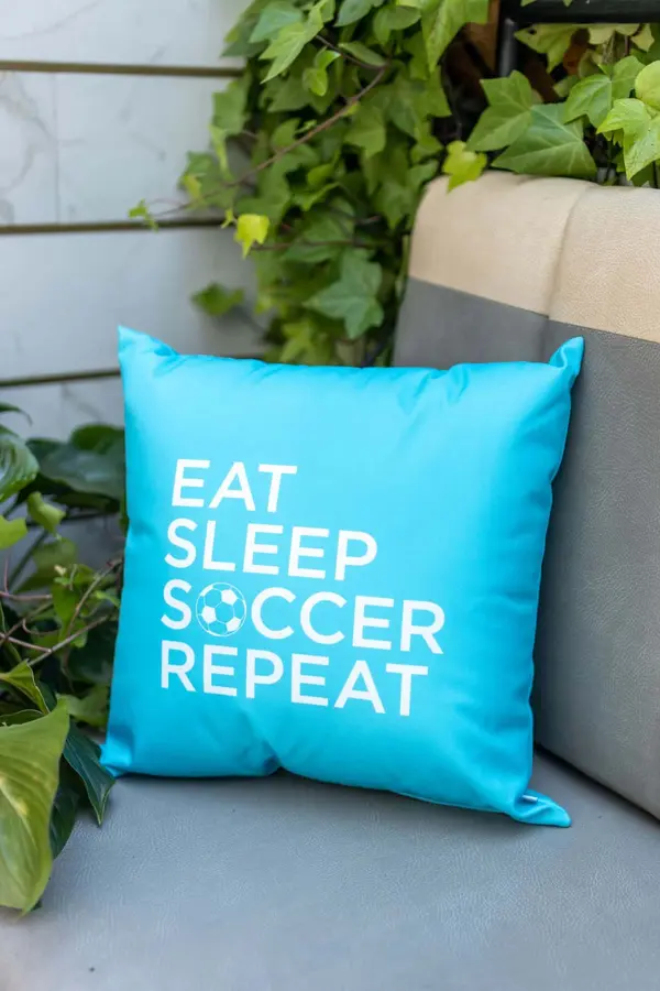 Custom Soccer Theme Logo Pillow