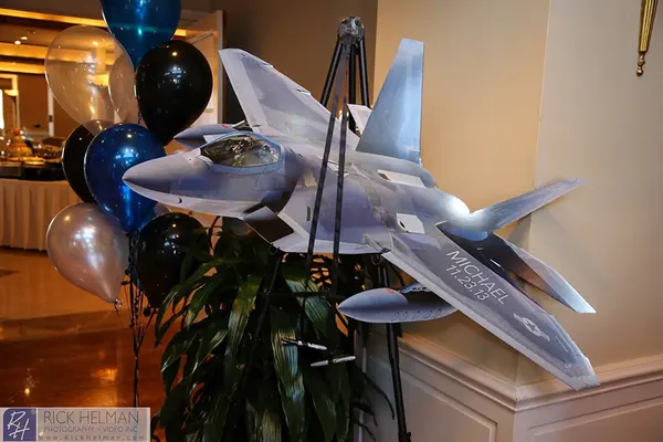 Airplane Shaped Sign in Board