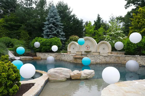 Balloons Over Pool