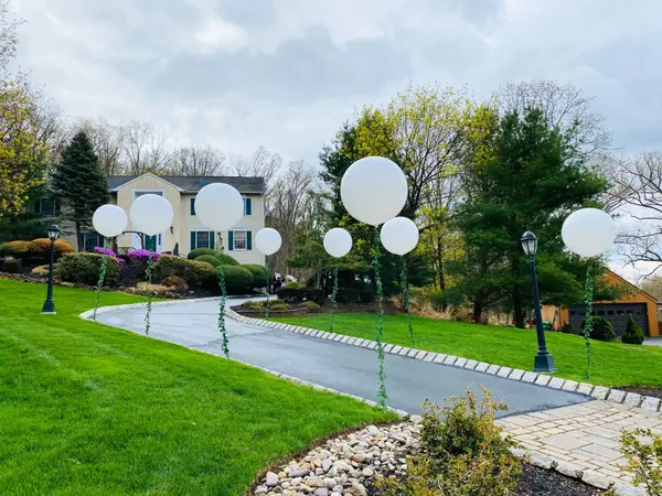 Free Standing Balloons with Greenery