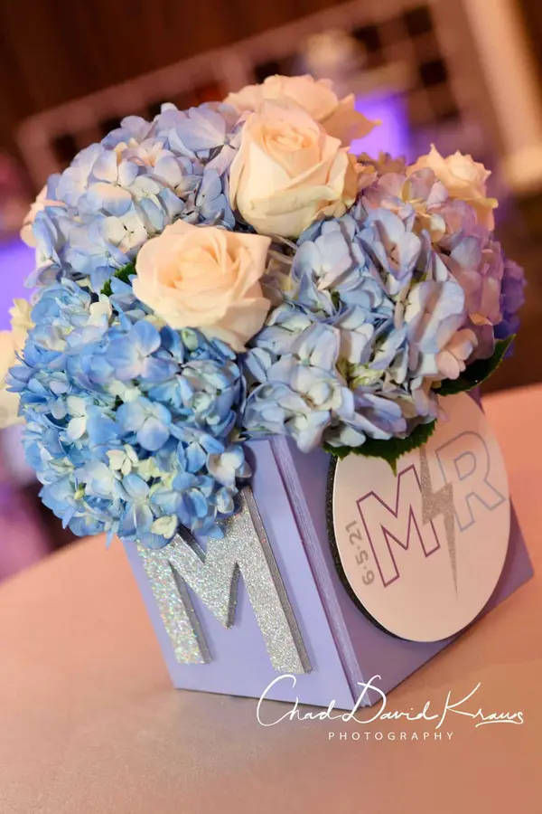 Lavender Mini Cubes Centerpiece