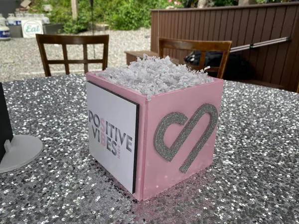 Custom Logo Cube Centerpiece