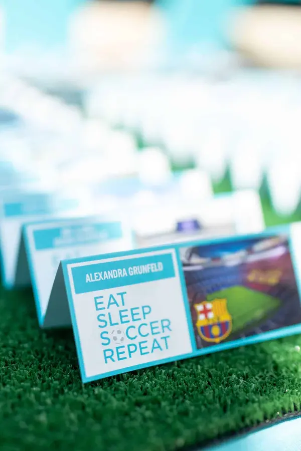 Soccer Theme Ticket Place Card