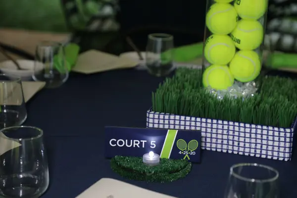 Tennis Themed Table Sign