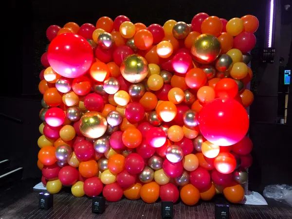 Pink and Gold Balloon Wall