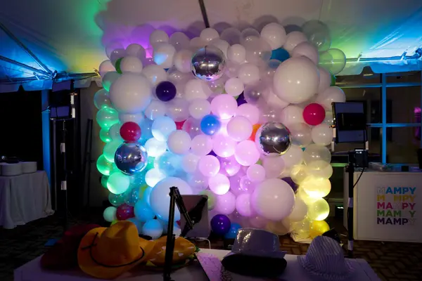 White & Clear Balloon Wall