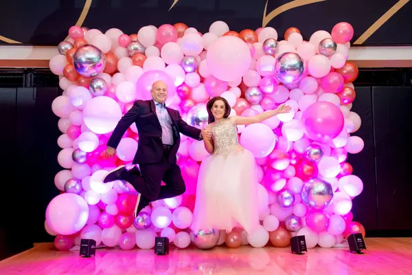 Pink and Rose Gold Balloon Wall
