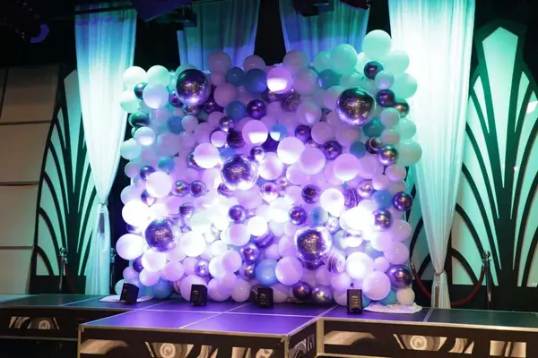 Galaxy Themed Balloon Wall