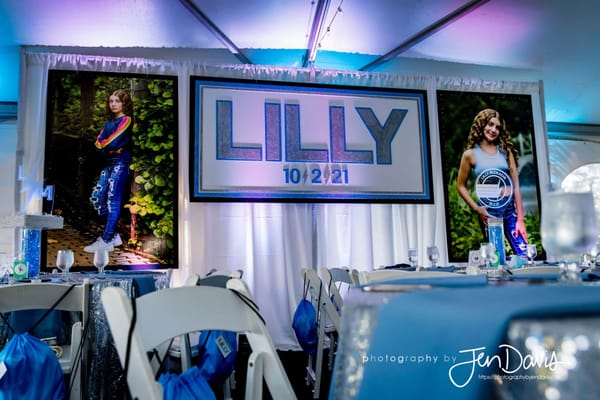 LED Blow Up Pictures and Backdrop
