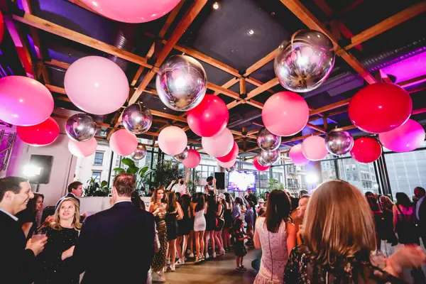 Shades of Pink Balloon Ceiling Treatment