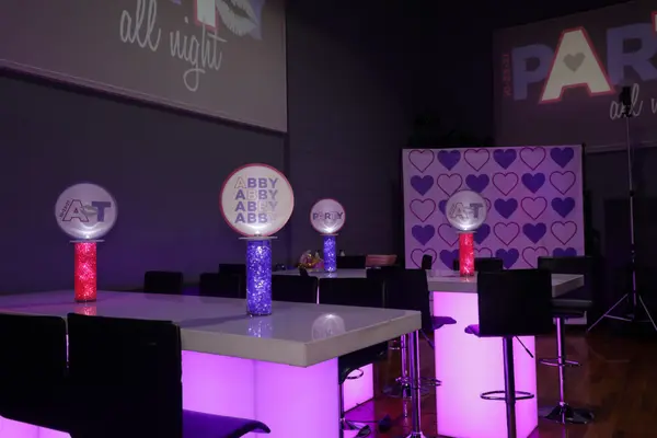 Custom LED Logo Topper High Top Centerpiece