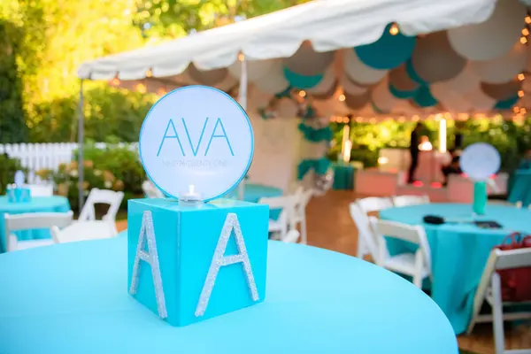 Mini Logo Cube Lounge Centerpiece