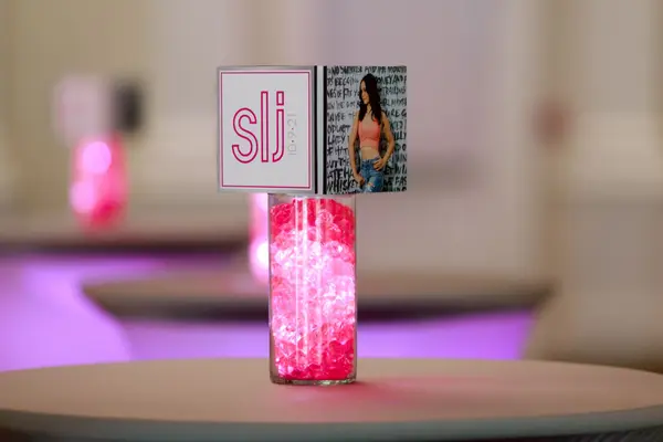 LED Cylinder Mini Cube Lounge Centerpiece