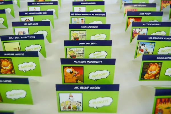 Cartoon Themed Place Cards