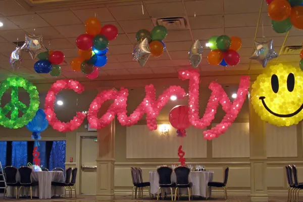 Pink Name in Balloons