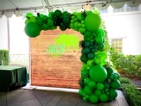 Jungle Theme Organic Half Balloon Arch