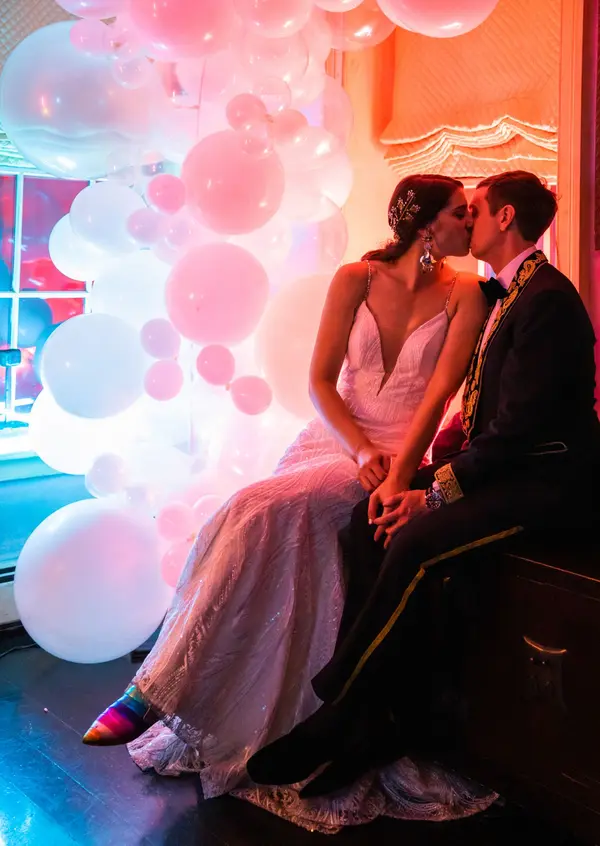 Organic Clear and White Balloon Garland