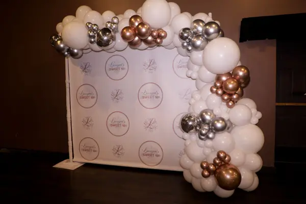 White Organic Balloon Arch with Orbz