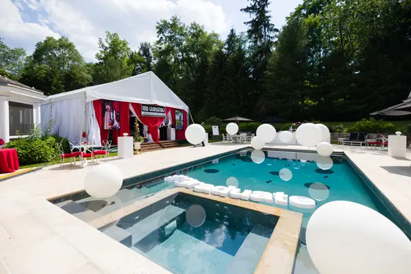 Balloon Treatment Over Pool