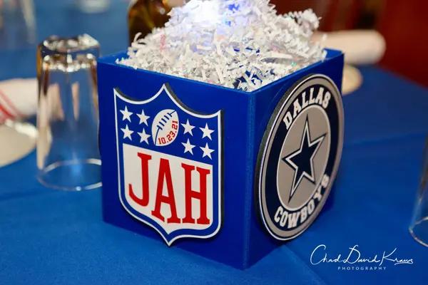 Football Themed Logo Cube