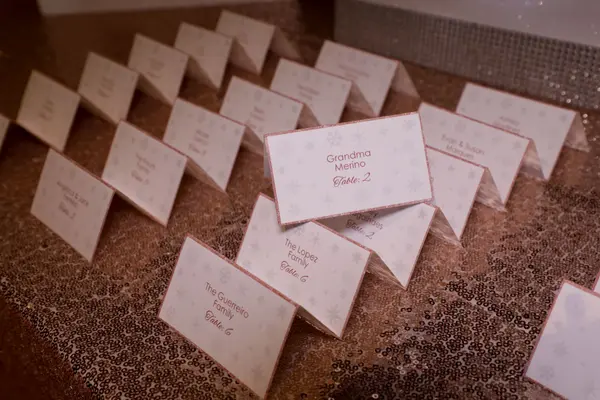Custom Fold Over Place Card