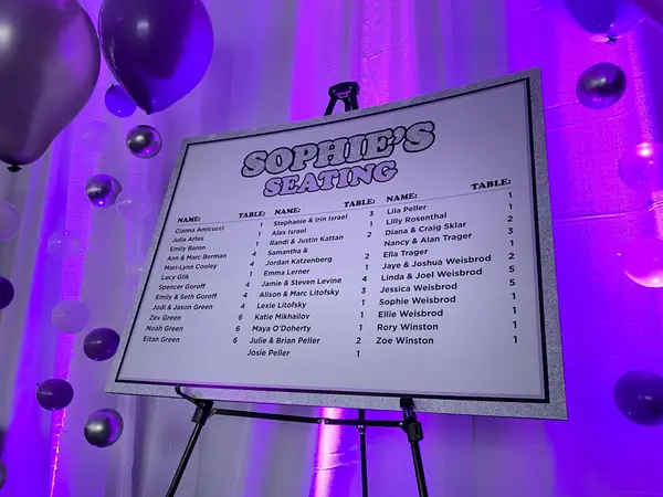 Custom Seating Chart Display