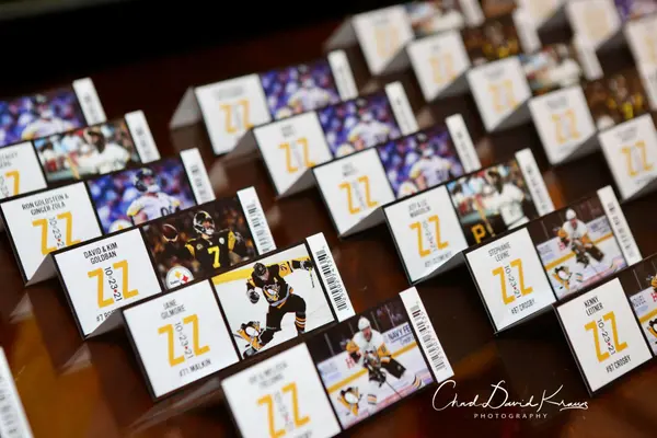 Fold Over Sports Ticket Place Cards