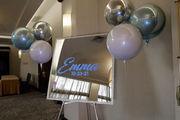 Glitter Mirror Sign in Board