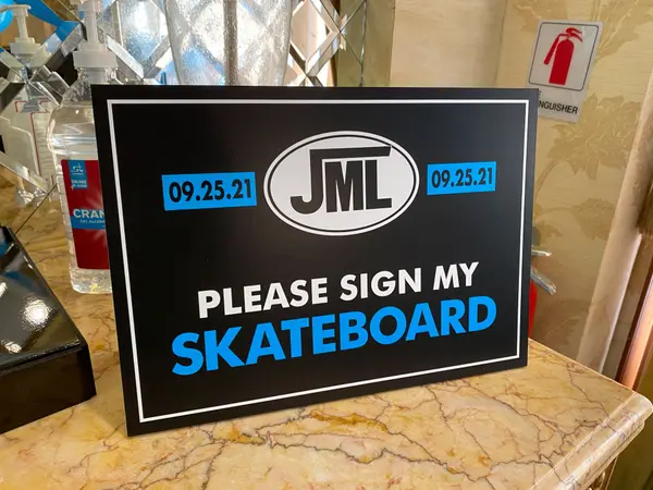 "Sign My Skateboard" Custom Sign