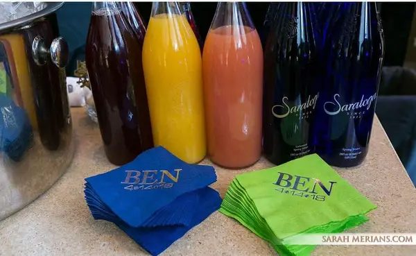 Lime & Navy Cocktail Napkins