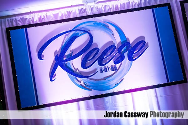 Water Themed Logo Backdrop