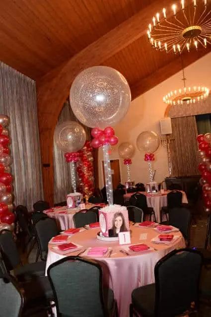 Pink Sparkle Photo Cube Centerpiece