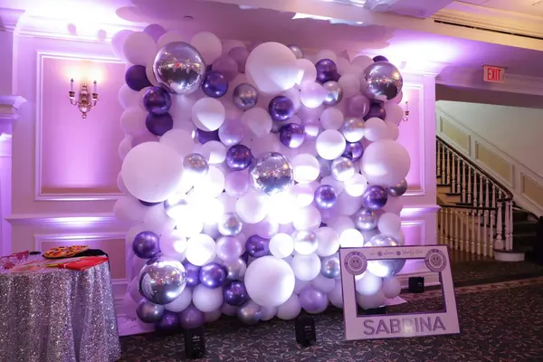 Purple and Lavender Balloon Wall
