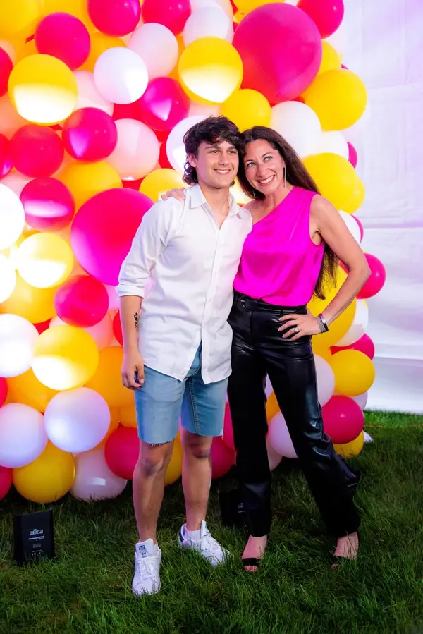 Hot Pink and Yellow Balloon Wall