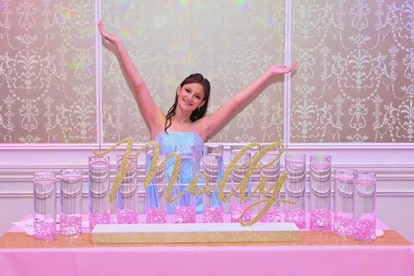 Gold and Light Pink Candle Lighting