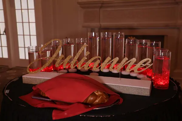 Gold and Red Candle Lighting