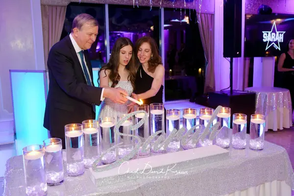 Bat Mitzvah Candle Lighting Display